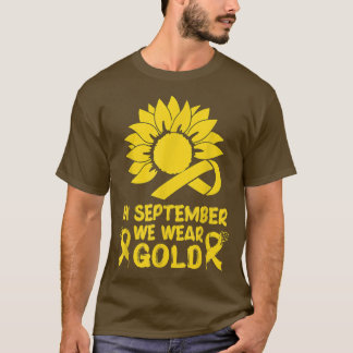 Medvetenhet om cancer hos barn i september Bära Gu T Shirt