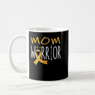Medvetenhet om cancer hos barn mamma i en krigare kaffemugg