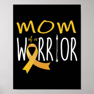 Medvetenhet om cancer hos barn mamma i en krigare poster