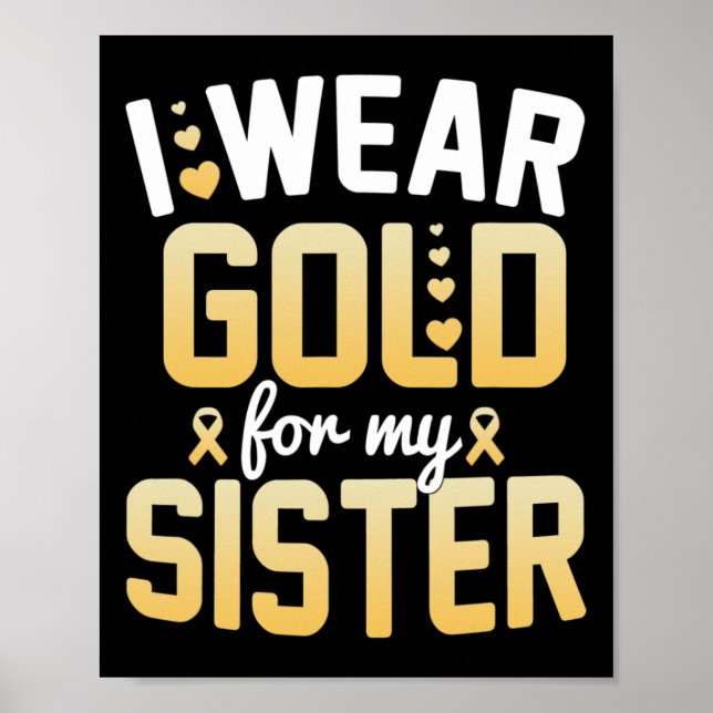 Medvetenhet om cancer hos barn månad I Bära Guld f Poster (Framsidan)