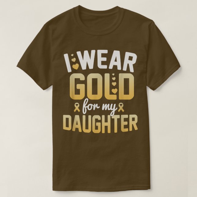 Medvetenhet om cancer hos barn månad I Bära Guld f T Shirt (Design framsida)