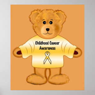 Medvetenhet om cancer hos barn med Nalle Poster