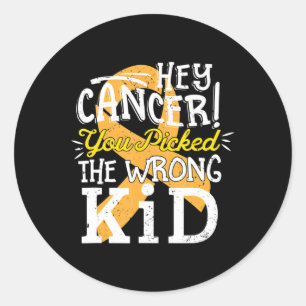 Medvetenhet om cancer hos barn Överlevandefel Kid Runt Klistermärke