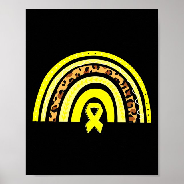 Medvetenhet om cancer hos barn Regnbåge 1 Poster (Framsidan)