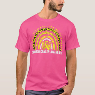 Medvetenhet om cancer hos barn, regnbåge, leopard t shirt