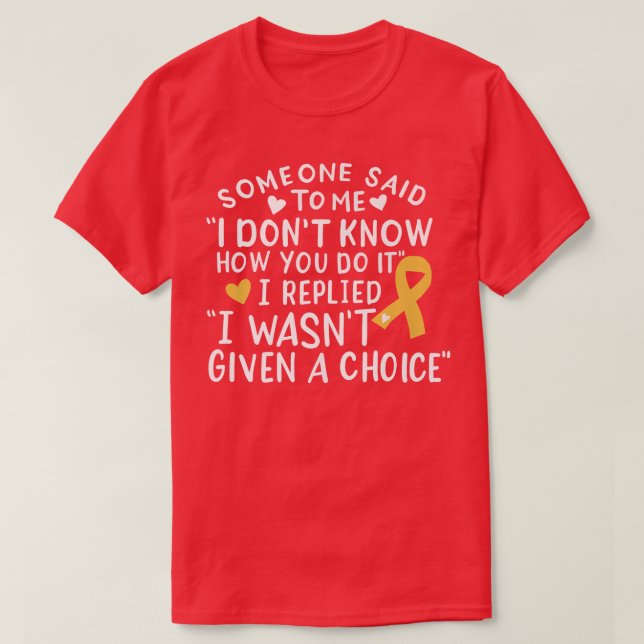 Medvetenhet om cancer hos barn Ribbon Fighter Moti T Shirt (Design framsida)