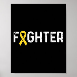 Medvetenhet om cancer hos barn Ribbon Fighter Poster