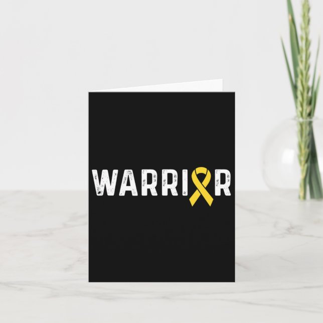Medvetenhet om cancer hos barn Ribbon Warrior Kort (Framsida)