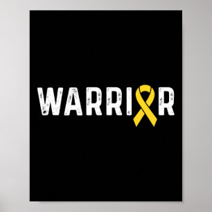 Medvetenhet om cancer hos barn Ribbon Warrior Poster
