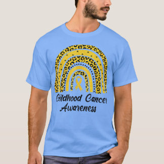 Medvetenhet om cancer hos barn Shirt Rainbow Leopa T