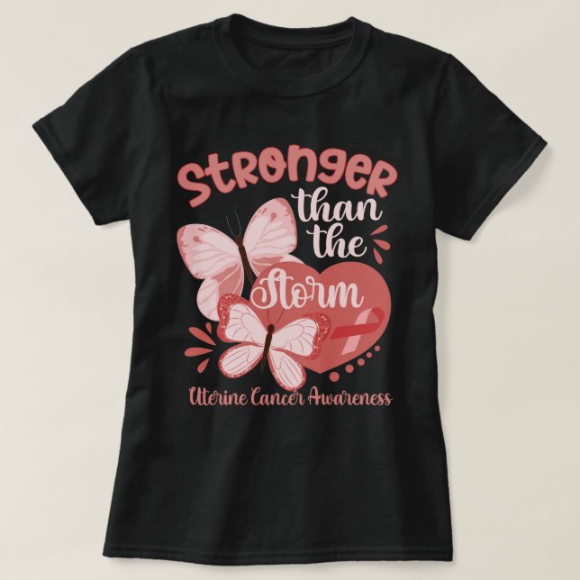 Medvetenhet om cancer hos fjärilspassen Ribbon Ute T Shirt (Design framsida)
