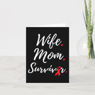 Medvetenhet om cancer hos fru Mamma Survivor Blood Kort