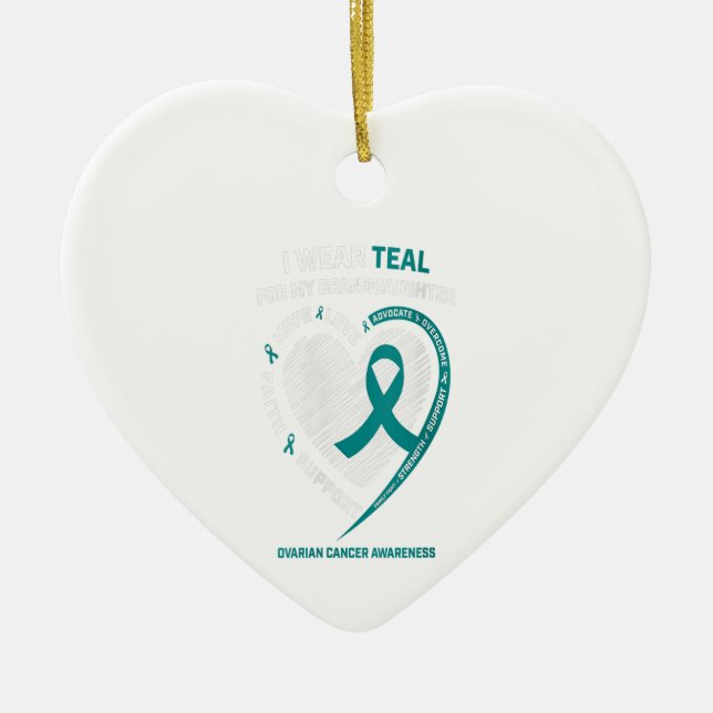 Medvetenhet om cancer hos kvinnor Ovarian Shirts G Julgransprydnad Keramik (Framsidan)