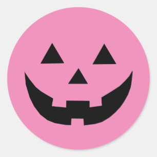 Medvetenhet om cancer i ansikte i Cute rosa-pumpa Runt Klistermärke