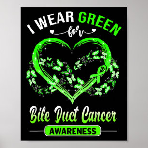 Medvetenhet om cancer i Bära I Grönt Butterfly Poster