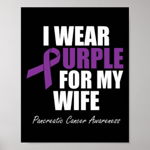 Medvetenhet om cancer i Bära I Lila för min W Poster