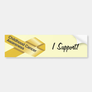 Medvetenhet om cancer i barndomen Bumper Sticker Bildekal