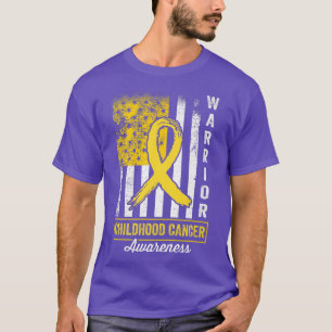 Medvetenhet om cancer i barndomen Guld Ribbon Ret T Shirt