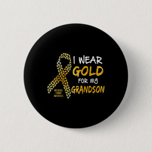 Medvetenhet om cancer i barndomen Guld Ribbon Wome Knapp