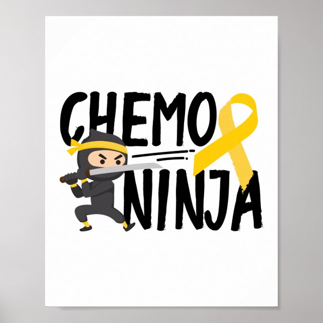 Medvetenhet om cancer i barndomen i Chemo Ninja Poster (Framsidan)