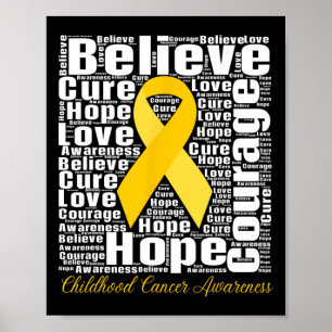 Medvetenhet om cancer i barndomen i månaden tror p poster