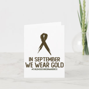Medvetenhet om cancer i barndomen i september kort