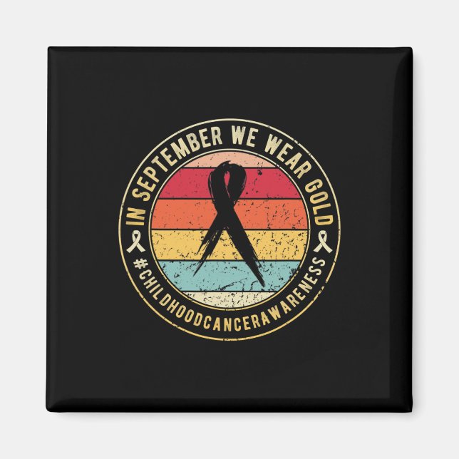 Medvetenhet om cancer i barndomen i september magnet (Framsidan)