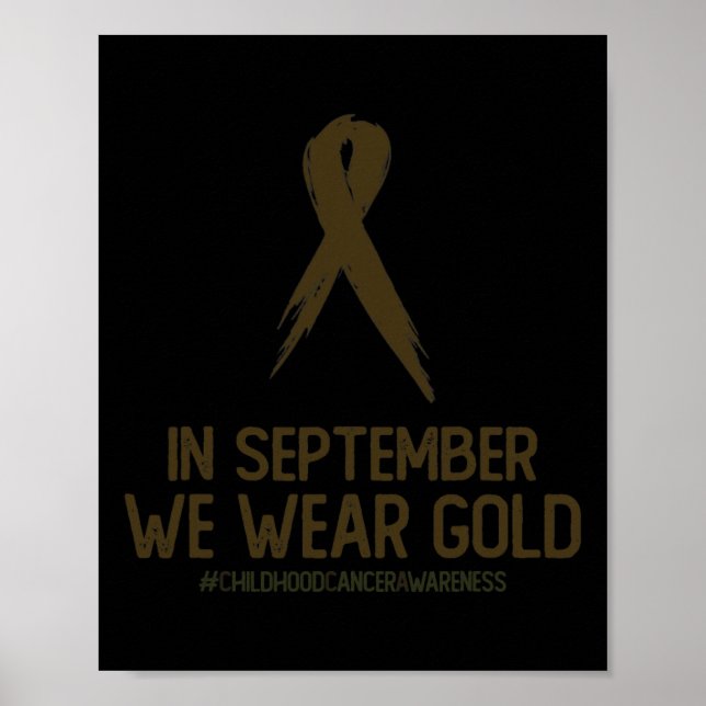 Medvetenhet om cancer i barndomen i september poster (Framsidan)
