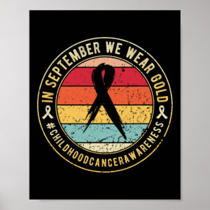Medvetenhet om cancer i barndomen i september poster