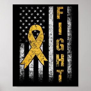 Medvetenhet om cancer i barndomen Månad Amerikansk Poster