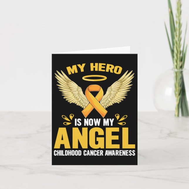 Medvetenhet om cancer i barndomen Månad Min Hero ä Kort (Framsida)