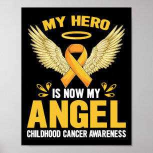 Medvetenhet om cancer i barndomen Månad Min Hero ä Poster
