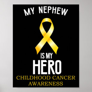 Medvetenhet om cancer i barndomen Min Nephew är mi Poster