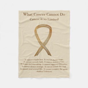 Medvetenhet om cancer i barndomen Ribbon Soft Blan Fleecefilt