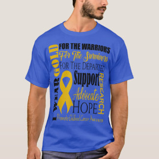 Medvetenhet om cancer i barndomen T Shirt Guld för