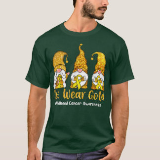 Medvetenhet om cancer i barndomen Vi Bära Guld Rib T Shirt