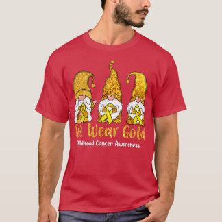 Medvetenhet om cancer i barndomen Vi Bära Guld Rib T Shirt