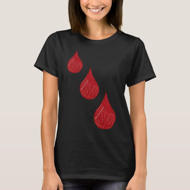 Medvetenhet om cancer i blodet t shirt (Framsida)