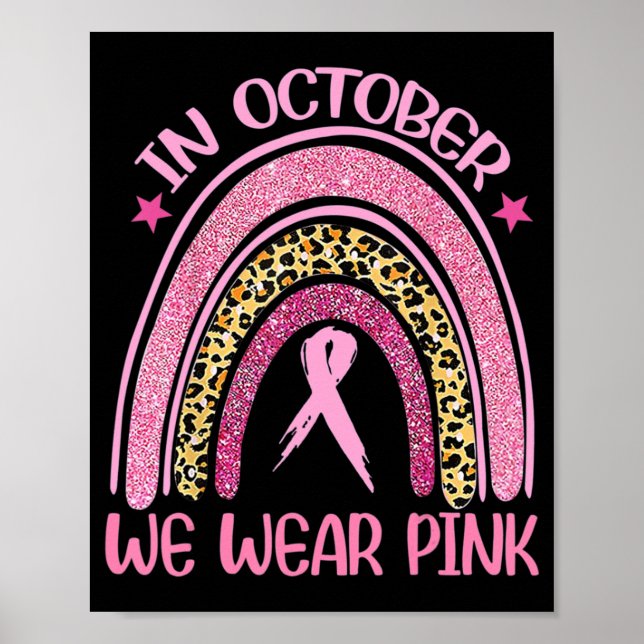 Medvetenhet om cancer i bröstcancer oktober poster (Framsidan)