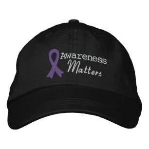 Medvetenhet om cancer i bukspottkörteln broderad keps