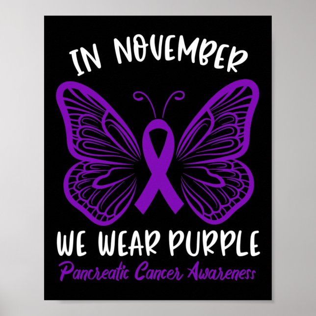 Medvetenhet om cancer i bukspottkörteln i november poster (Framsidan)