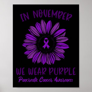 Medvetenhet om cancer i bukspottkörteln i november poster