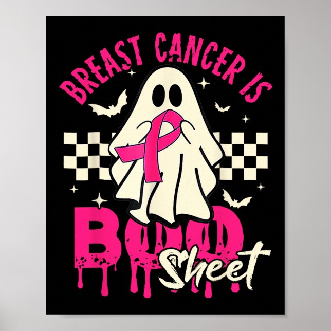 Medvetenhet om cancer i Cancer Ghost Halloween-brö Poster (Framsidan)