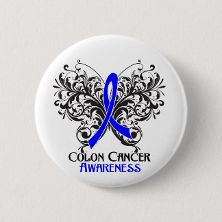 Medvetenhet om cancer i fjäril Colon Cancer Knapp