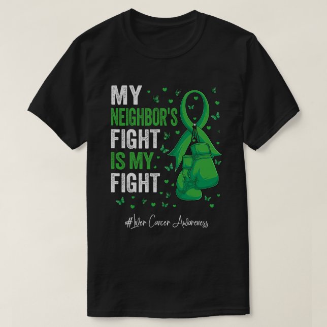 Medvetenhet om cancer i grannlevern t shirt (Design framsida)