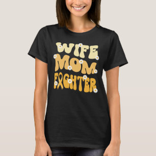 Medvetenhet om cancer i groovy mamma-hustru-kombat t shirt