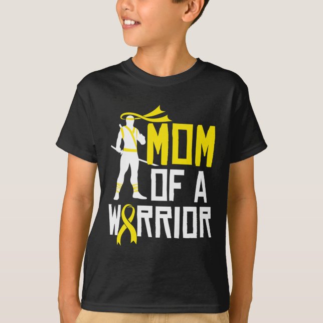 Medvetenhet om cancer i Guld Ribbon Mamma T Shirt (Framsida)