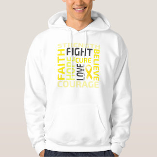 Medvetenhet om cancer i Guld Ribbon Manar Kvinnor  Hoodie