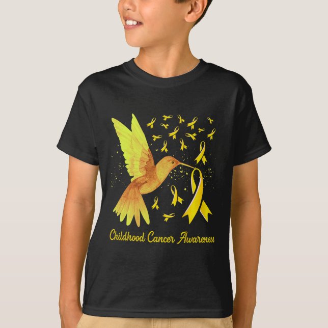 Medvetenhet om cancer i Gult Guld T Shirt (Framsida)