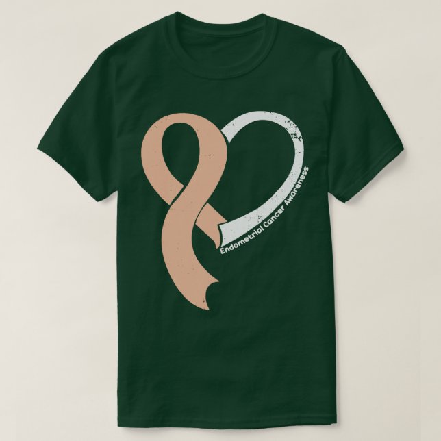 Medvetenhet om cancer i huden Hökar Kärlek Heart R T Shirt (Design framsida)